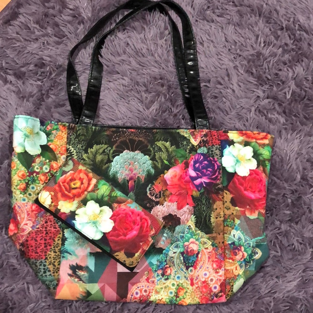 Floral Tote and matching wallet